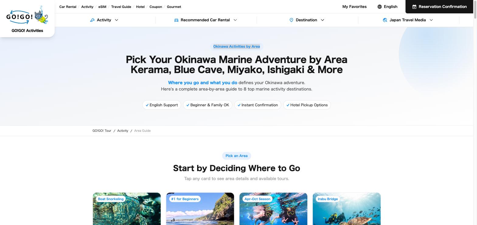 Okinawa Activities by Area